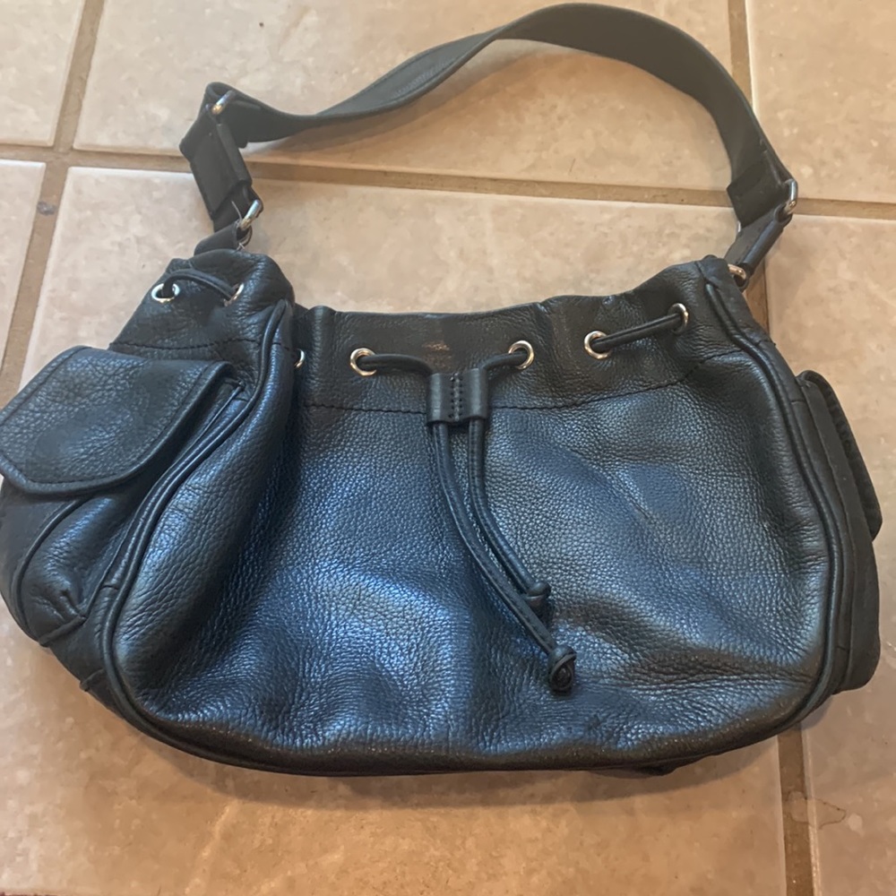 Fossil Leather Drawstring Bag - Picture 2 of 8